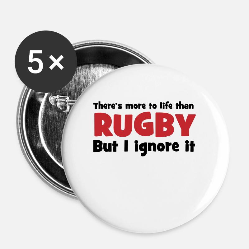 Rugby - Buttons large 2.2''/56 mm (5-pack) - white