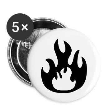 fire__f1 - Lot de 5 grands badges (56 mm) - blanc - Devant