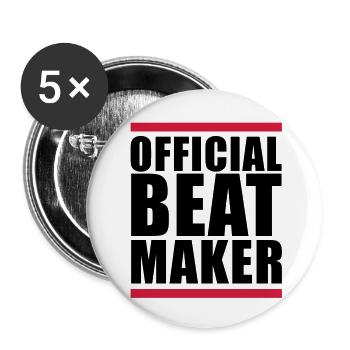 official_beat_maker_f2 - Lot de 5 grands badges (56 mm) - blanc - Devant