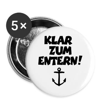 Stand by to board! - Buttons large 2.2''/56 mm (5-pack) - white - Front