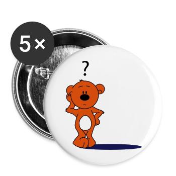 schnuffel nounours - Lot de 5 grands badges (56 mm) - blanc - Devant
