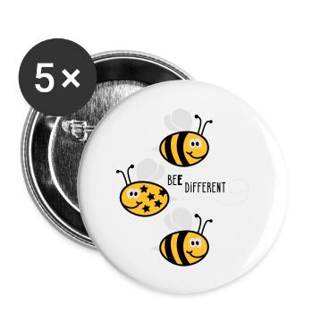 Soyez différent - être soi-même - Bee - Bee - 3C - Lot de 5 grands badges (56 mm) - blanc - Devant
