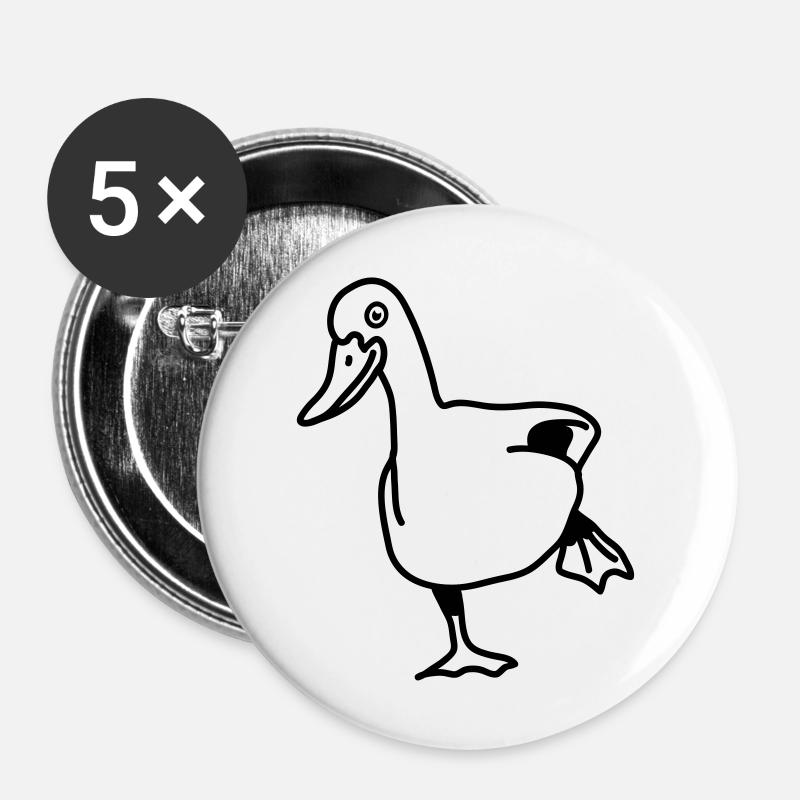 duck - Buttons large 2.2''/56 mm (5-pack) - white