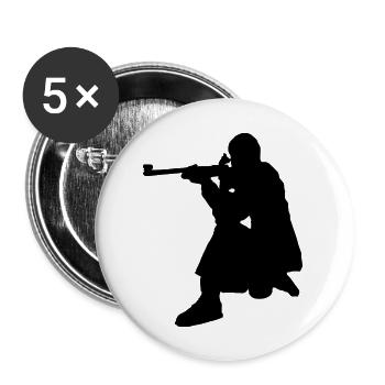 sniper - Buttons large 2.2''/56 mm (5-pack) - white - Front