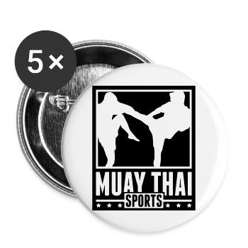 muay_thai_sports_tt1 - Lot de 5 grands badges (56 mm) - blanc - Devant