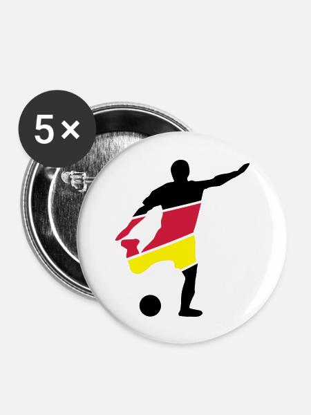 Football - Buttons large 2.2''/56 mm (5-pack) - white