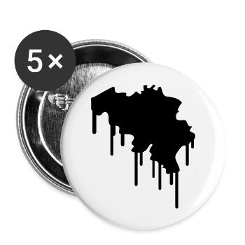 Belgium Graffiti - Lot de 5 grands badges (56 mm) - blanc - Devant