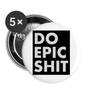 EO EPIC SHIT - Buttons groß 56 mm (5er Pack) - Weiß - Vorne