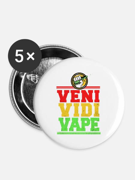 Vape - Buttons groß 56 mm (5er Pack) - Weiß