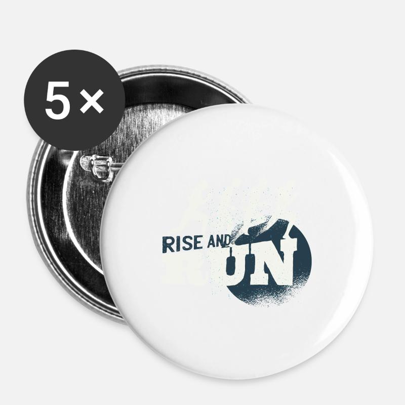 Run Run Run - Buttons large 2.2''/56 mm (5-pack) - white