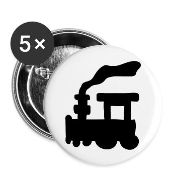 Small Train - Buttons groß 56 mm (5er Pack) - Weiß - Vorne