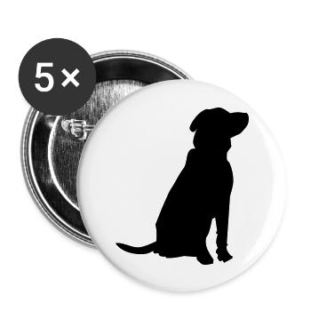 pet dog - Buttons large 2.2''/56 mm (5-pack) - white - Front