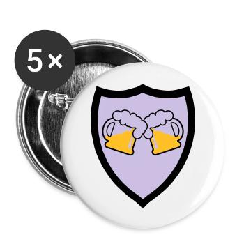 Beer Emblem 3c - Buttons large 2.2''/56 mm (5-pack) - white - Front