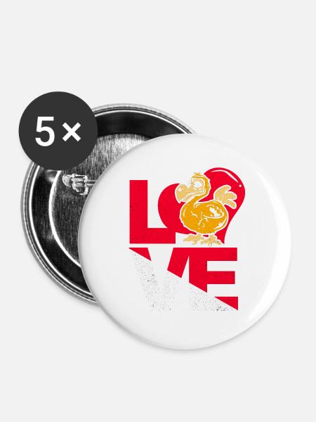 Dodo - Buttons groß 56 mm (5er Pack) - Weiß