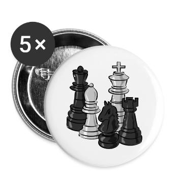 chess - Buttons large 2.2''/56 mm (5-pack) - white - Front