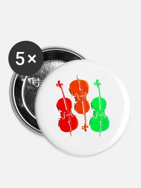 Cello - Buttons groß 56 mm (5er Pack) - Weiß