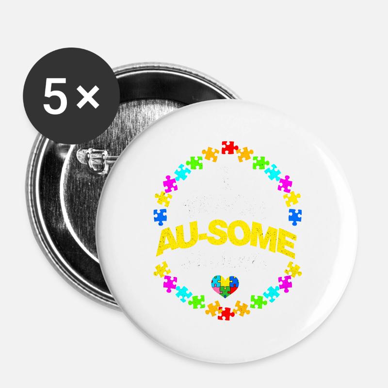 Autism - Buttons large 2.2''/56 mm (5-pack) - white