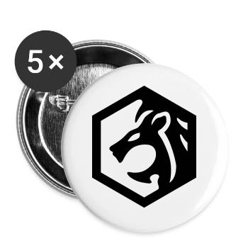 Leondesign - Buttons large 2.2''/56 mm (5-pack) - white - Front