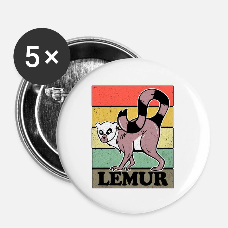 Lemur - Buttons large 2.2''/56 mm (5-pack) - white