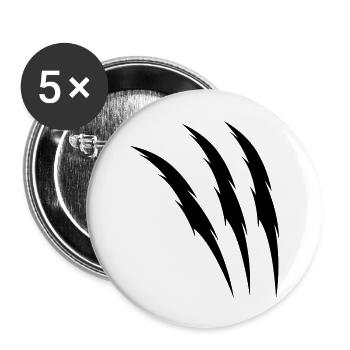 krallen - Buttons groß 56 mm (5er Pack) - Weiß - Vorne