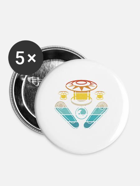 Flipper - Buttons groß 56 mm (5er Pack) - Weiß
