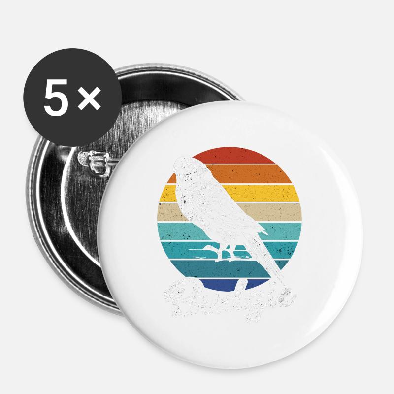 Budgie - Buttons large 2.2''/56 mm (5-pack) - white