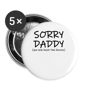 Bébé Fille Fille Proverbes de bébé Patrons Cadeau - Lot de 5 grands badges (56 mm) - blanc - Devant
