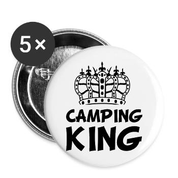 camping_king - Buttons groß 56 mm (5er Pack) - Weiß - Vorne