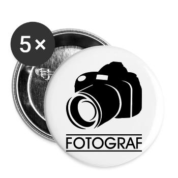 fotograf - Buttons groß 56 mm (5er Pack) - Weiß - Vorne