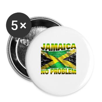 Jamaica no problem - Buttons large 2.2''/56 mm (5-pack) - white - Front