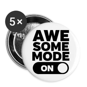 Awesome Mode (On) - Buttons groß 56 mm (5er Pack) - Weiß - Vorne