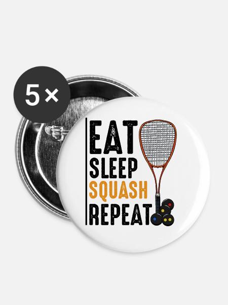 Squash - Buttons groß 56 mm (5er Pack) - Weiß