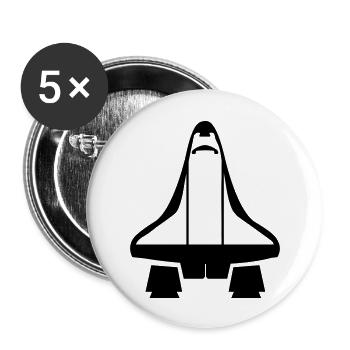 raumfahrt_01 - Buttons large 2.2''/56 mm (5-pack) - white - Front
