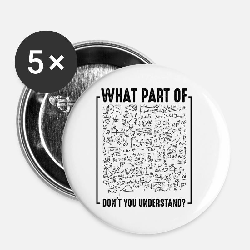 physicist - Buttons large 2.2''/56 mm (5-pack) - white
