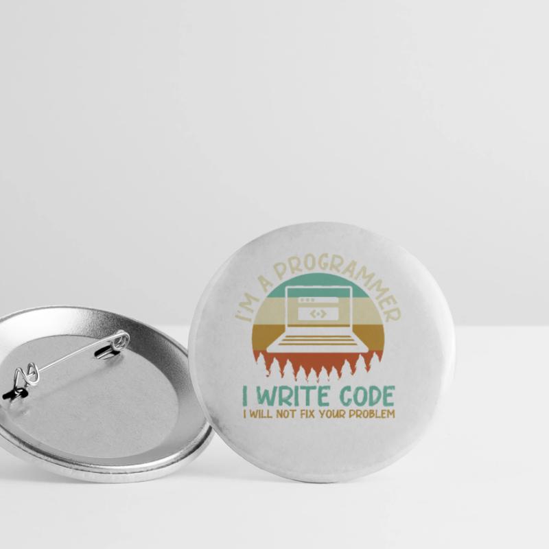 Programmeur Code Codage Lot de 5 grands badges (56 mm)