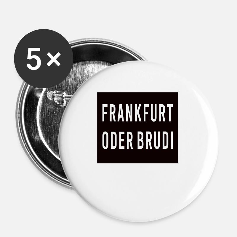 Frankfurt or Brudi - Buttons large 2.2''/56 mm (5-pack) - white