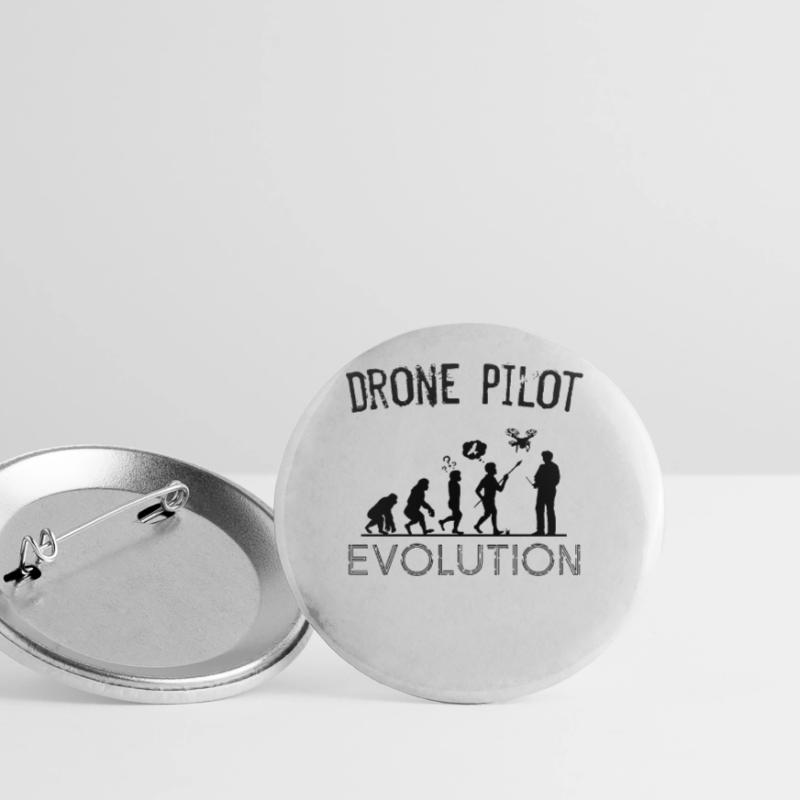 Drone Pilot Evolution Silhouette Drones Gift Buttons large 2.2''/56 mm (5-pack)