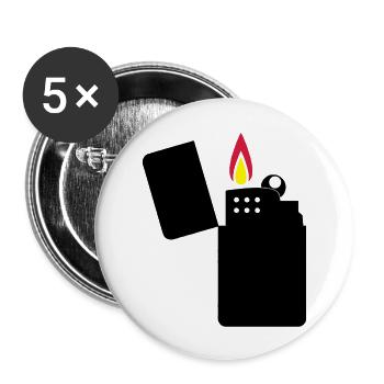 feuerzeug_02 - Buttons groß 56 mm (5er Pack) - Weiß - Vorne