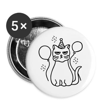 Grumpy cat - Buttons large 2.2''/56 mm (5-pack) - white - Front