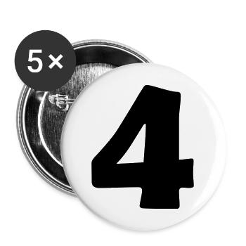 4 - Buttons large 2.2''/56 mm (5-pack) - white - Front