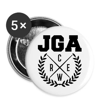 jga crew design - Buttons groß 56 mm (5er Pack) - Weiß - Vorne