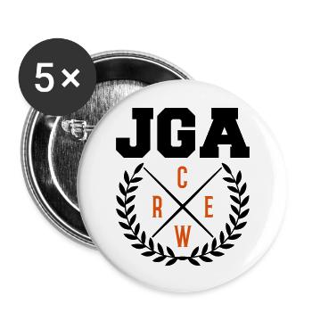 jga crew - Buttons groß 56 mm (5er Pack) - Weiß - Vorne