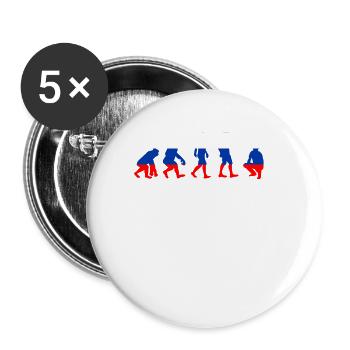 Russland Russisch Russische Flagge Motiv Geschenk - Buttons groß 56 mm (5er Pack) - Weiß - Vorne