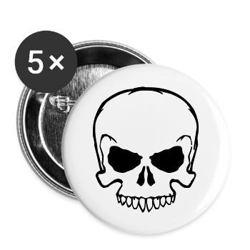 totenkopf - Buttons large 2.2''/56 mm (5-pack) - white - Front
