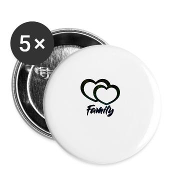Family - Buttons large 2.2''/56 mm (5-pack) - white - Front