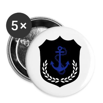 anker_wappen_2 - Buttons groß 56 mm (5er Pack) - Weiß - Vorne