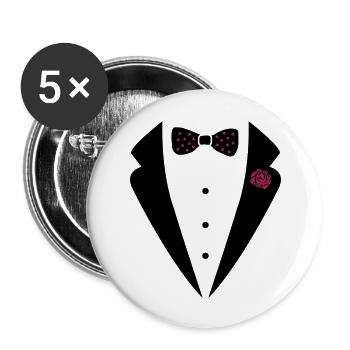 bow_tie_anzug_002 - Buttons large 2.2''/56 mm (5-pack) - white - Front
