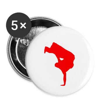break dance is my life - Buttons large 2.2''/56 mm (5-pack) - white - Front