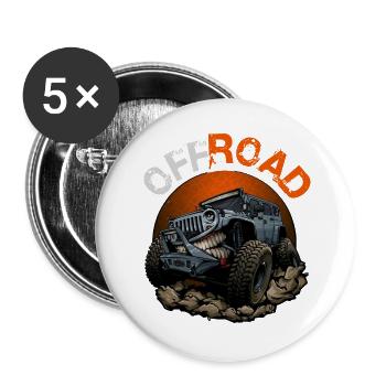Off-road vehicle - Buttons large 2.2''/56 mm (5-pack) - white - Front