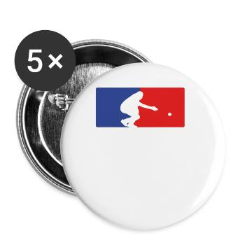 Boule Petanque Petanque Boccia Retro Vintage - Buttons large 2.2''/56 mm (5-pack) - white - Front